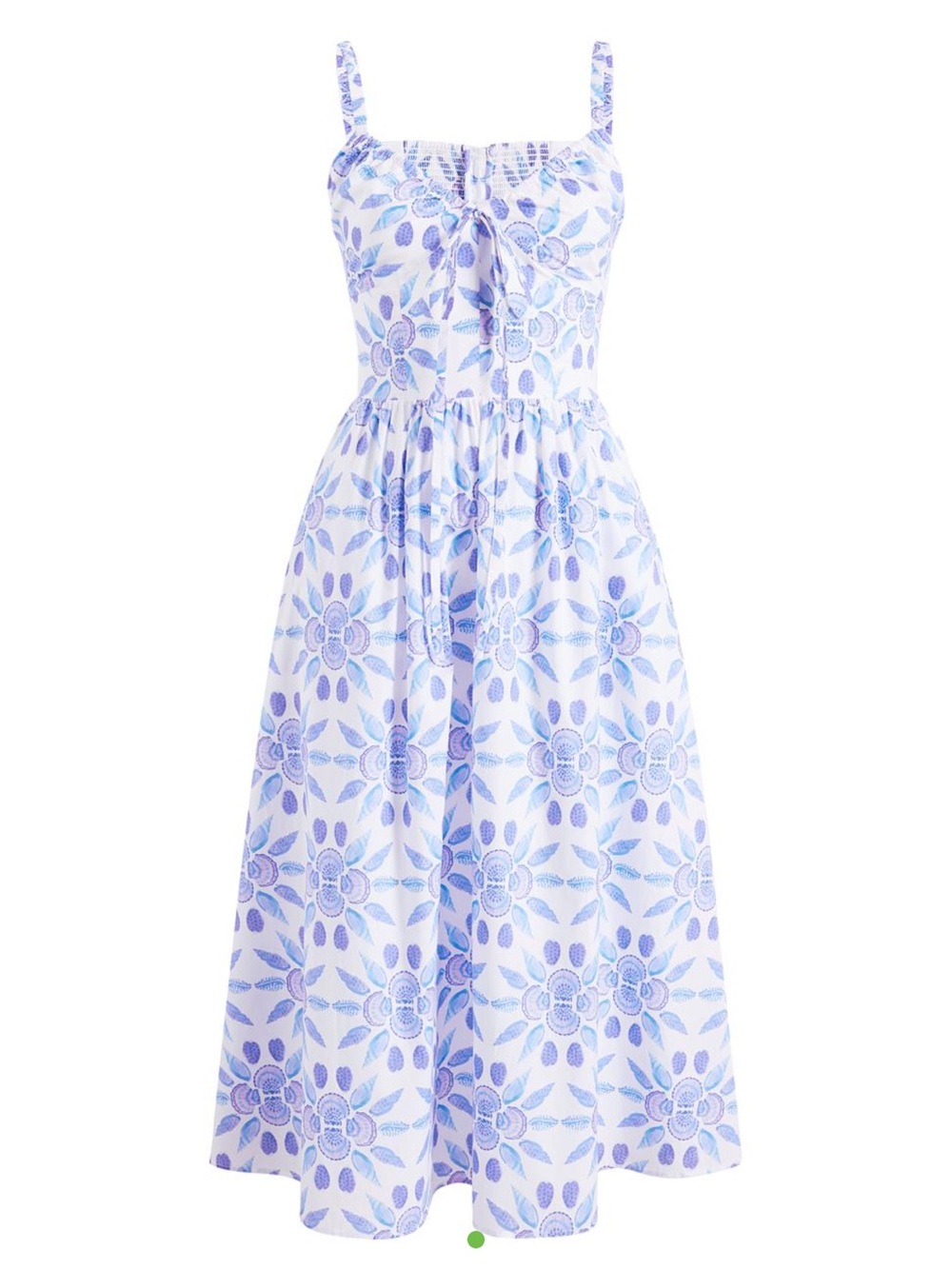 Blue Floral Midi Dress